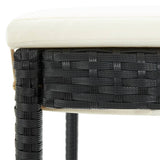 5 Piece Garden Bar Set Black Solid Wood Acacia and Poly Rattan - Extra Image