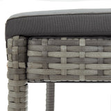 5 Piece Garden Bar Set Grey Solid Wood Acacia and Poly Rattan - Extra Image