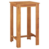 5 Piece Garden Bar Set Brown Solid Wood Acacia and Poly Rattan - 45-Degree Angle