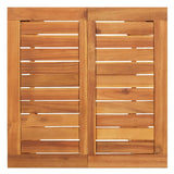 5 Piece Garden Bar Set Brown Solid Wood Acacia and Poly Rattan - Low Angle