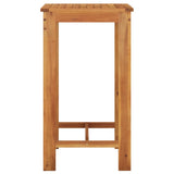5 Piece Garden Bar Set Black Solid Wood Acacia and Poly Rattan - Close-Up Angle