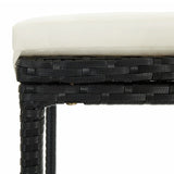 5 Piece Garden Bar Set Black Solid Wood Acacia and Poly Rattan - Extra Image