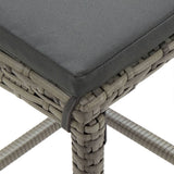 5 Piece Garden Bar Set Grey Solid Wood Acacia and Poly Rattan - Extra Image