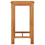 5 Piece Garden Bar Set Brown Solid Wood Acacia and Poly Rattan - Close-Up Angle