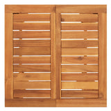 5 Piece Garden Bar Set Brown Solid Wood Acacia and Poly Rattan - Low Angle