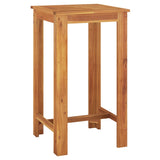 5 Piece Garden Bar Set Grey Solid Wood Acacia and Poly Rattan - 45-Degree Angle