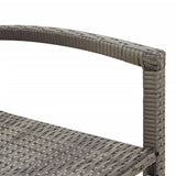 5 Piece Garden Bar Set Grey Solid Wood Acacia and Poly Rattan - Extra Image