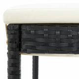5 Piece Garden Bar Set Black Solid Wood Acacia and Poly Rattan - Extra Image