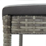 5 Piece Garden Bar Set Grey Solid Wood Acacia and Poly Rattan - Extra Image