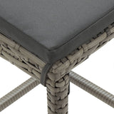 5 Piece Garden Bar Set Grey Solid Wood Acacia and Poly Rattan - Extra Image