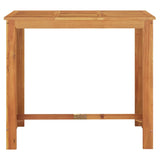 7 Piece Garden Bar Set Brown Solid Wood Acacia and Poly Rattan - Close-Up Angle