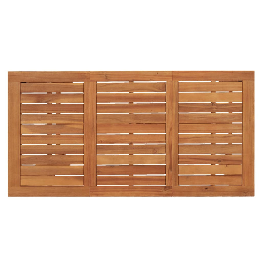 5 Piece Garden Bar Set Brown Solid Wood Acacia and Poly Rattan