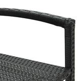 5 Piece Garden Bar Set Black Solid Wood Acacia and Poly Rattan - Extra Image