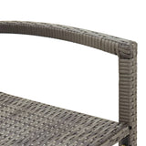5 Piece Garden Bar Set Grey Solid Wood Acacia and Poly Rattan - Extra Image