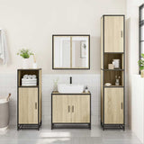Bathroom Cabinet Sonoma Oak 35x37.5x100 cm Engineered Wood - Side View