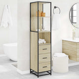 Bathroom Cabinet Sonoma Oak 35x37.5x166 cm Engineered Wood - Top-Down View