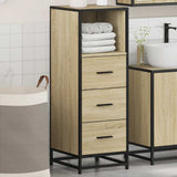 Bathroom Cabinet Sonoma Oak 35x37.5x100 cm Engineered Wood - Top-Down View