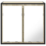 Bathroom Mirror Cabinet Sonoma Oak 65x20x60 cm Engineered Wood - 45-Degree Angle