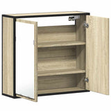 Bathroom Mirror Cabinet Sonoma Oak 65x20x60 cm Engineered Wood - Low Angle