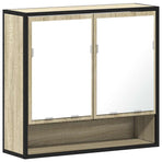 Bathroom Mirror Cabinet Sonoma Oak 65x20x60 cm Engineered Wood