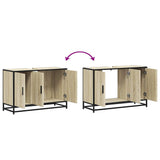 Bathroom Sink Cabinet Sonoma Oak 90x33x60 cm Engineered Wood - Extra Image