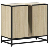 Bathroom Sink Cabinet Sonoma Oak 65x33x60 cm Engineered Wood - Low Angle