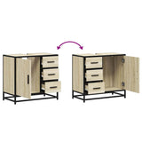 Bathroom Sink Cabinet Sonoma Oak 65x33x60 cm Engineered Wood - Extra Image
