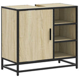 Bathroom Sink Cabinet Sonoma Oak 65x33x60 cm Engineered Wood - Front View