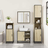 Bathroom Sink Cabinet Sonoma Oak 65x33x60 cm Engineered Wood - Side View