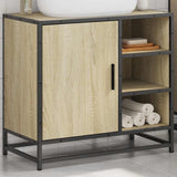 Bathroom Sink Cabinet Sonoma Oak 65x33x60 cm Engineered Wood - Top-Down View