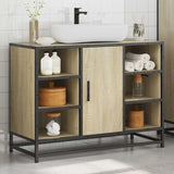 Bathroom Sink Cabinet Sonoma Oak 80x33x60 cm Engineered Wood - Top-Down View