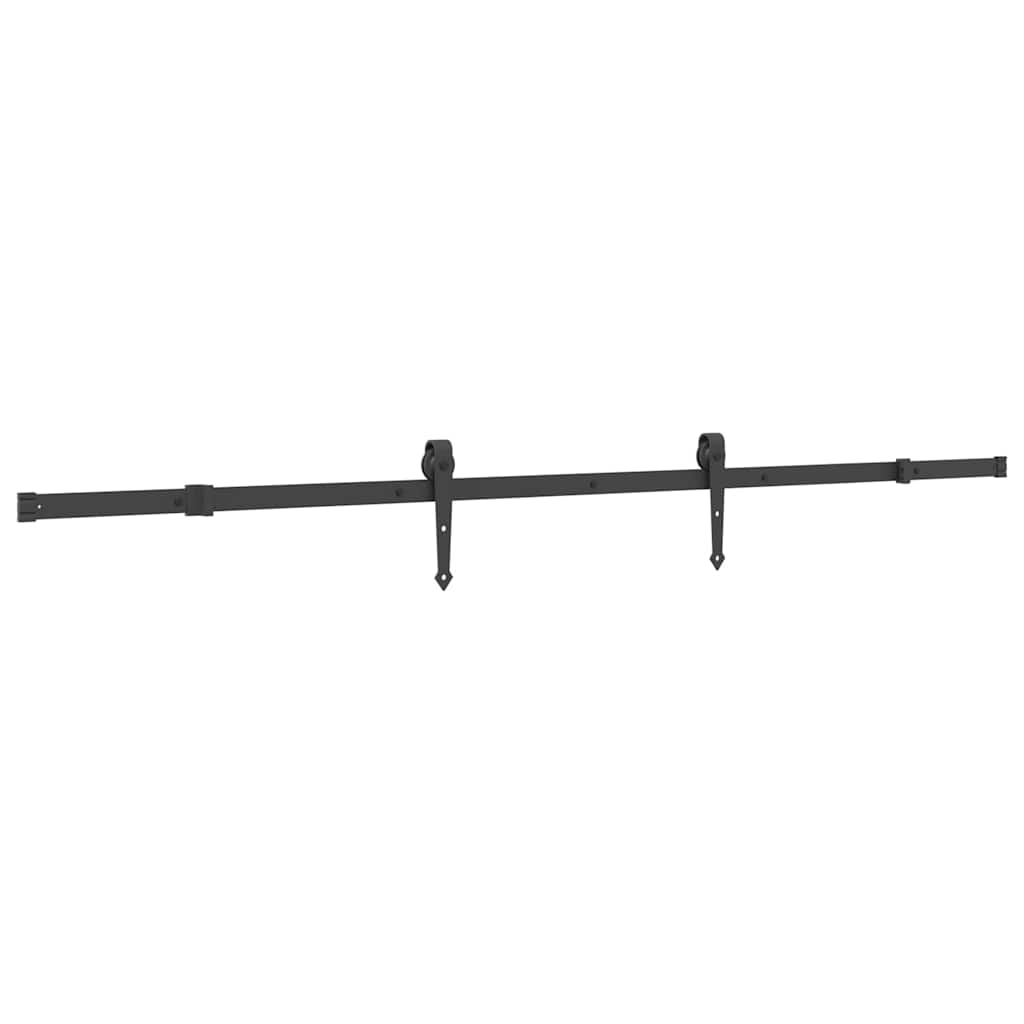 Sliding Door Hardware Kit 213,5 cm Steel Black