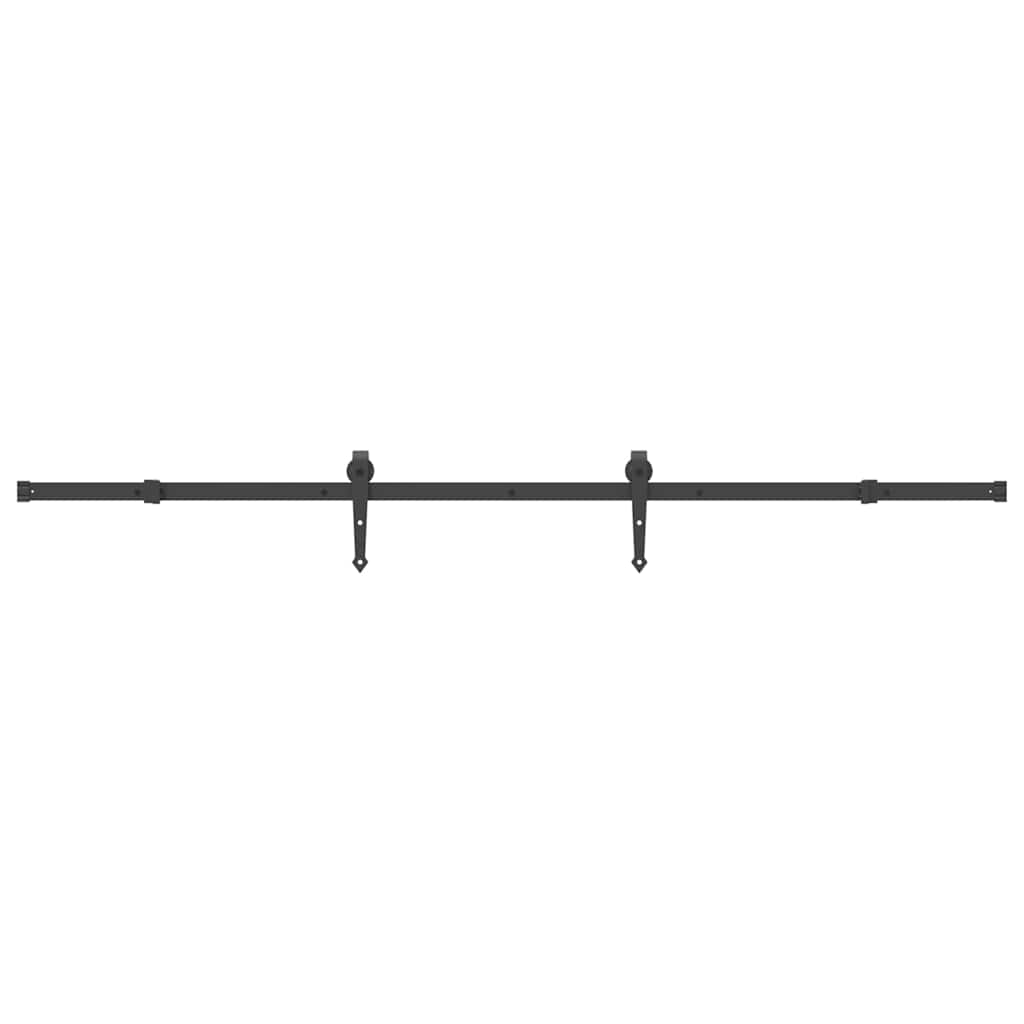 Sliding Door Hardware Kit 213,5 cm Steel Black