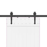 Sliding Door Hardware Kit 213,5 cm Steel Black