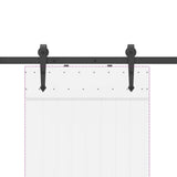 Sliding Door Hardware Kit 213,5 cm Steel Black - Low Angle