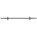 Sliding Door Hardware Kit 213,5 cm Steel Black - Top-Down View