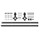 Sliding Door Hardware Kit 213,5 cm Steel Black - 45-Degree Angle