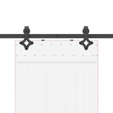 Sliding Door Hardware Kit 213,5 cm Steel Black