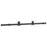 Sliding Door Hardware Kit 152,5 cm Steel Black - Front View
