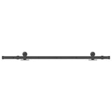 Sliding Door Hardware Kit 152,5 cm Steel Black - Top-Down View