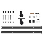 Sliding Door Hardware Kit 152,5 cm Steel Black