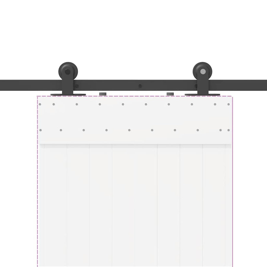 Sliding Door Hardware Kit 152,5 cm Steel Black