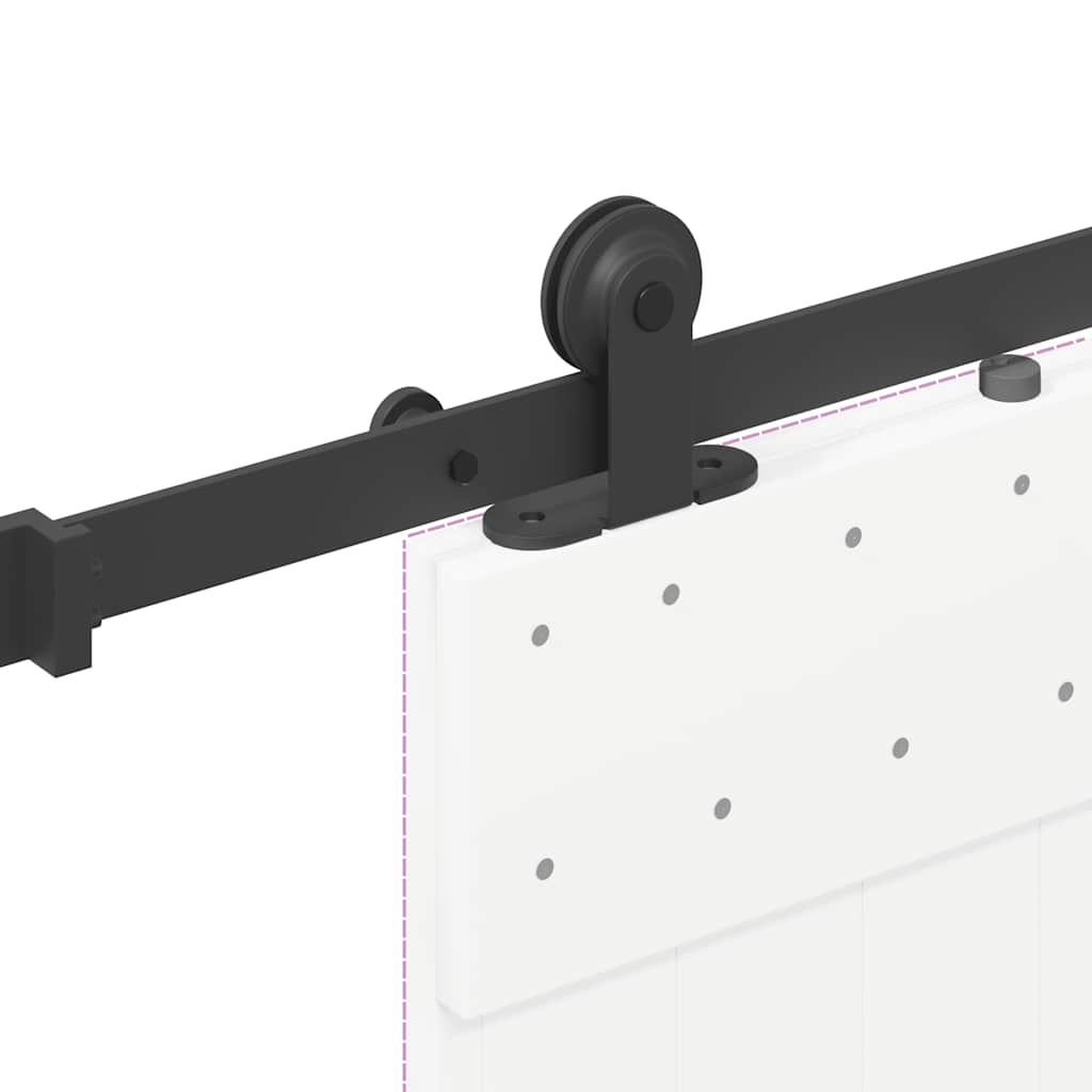 Sliding Door Hardware Kit 152,5 cm Steel Black
