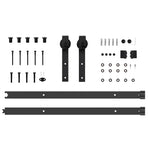 Sliding Door Hardware Kit 152,5 cm Steel Black