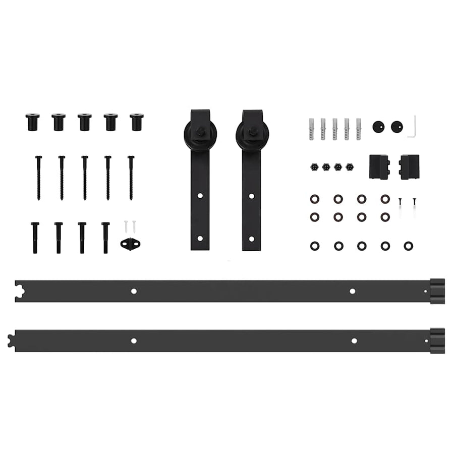 Sliding Door Hardware Kit 152,5 cm Steel Black