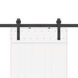 Sliding Door Hardware Kit 152,5 cm Steel Black