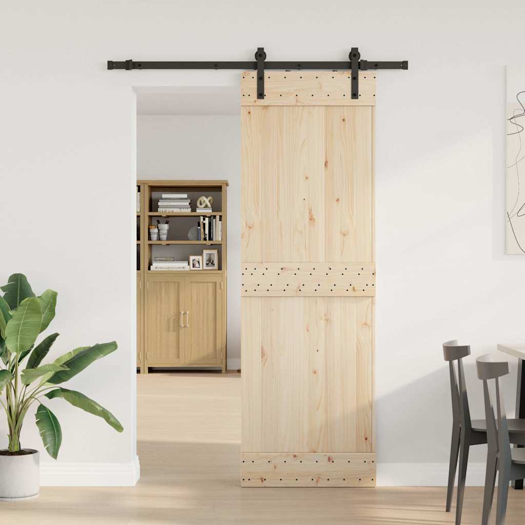 Sliding Door Hardware Kit 213,5 cm Steel Black