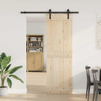 Sliding Door Hardware Kit 213,5 cm Steel Black