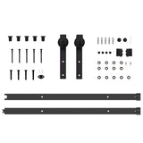 Sliding Door Hardware Kit 213,5 cm Steel Black