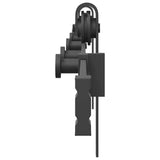 Sliding Door Hardware Kit 213,5 cm Steel Black - Rear View